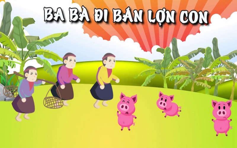 Ba bà đi bán lợn con