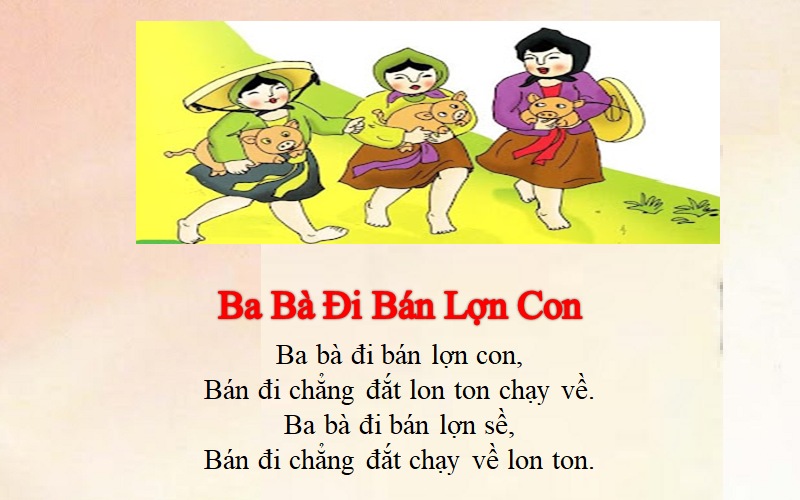 Đồng dao ba bà đi bán lợn con