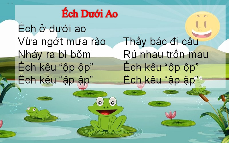 Ếch ở dưới ao