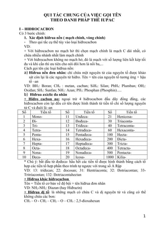 Phân loại và danh pháp của hợp chất đa chức (nếu cần)