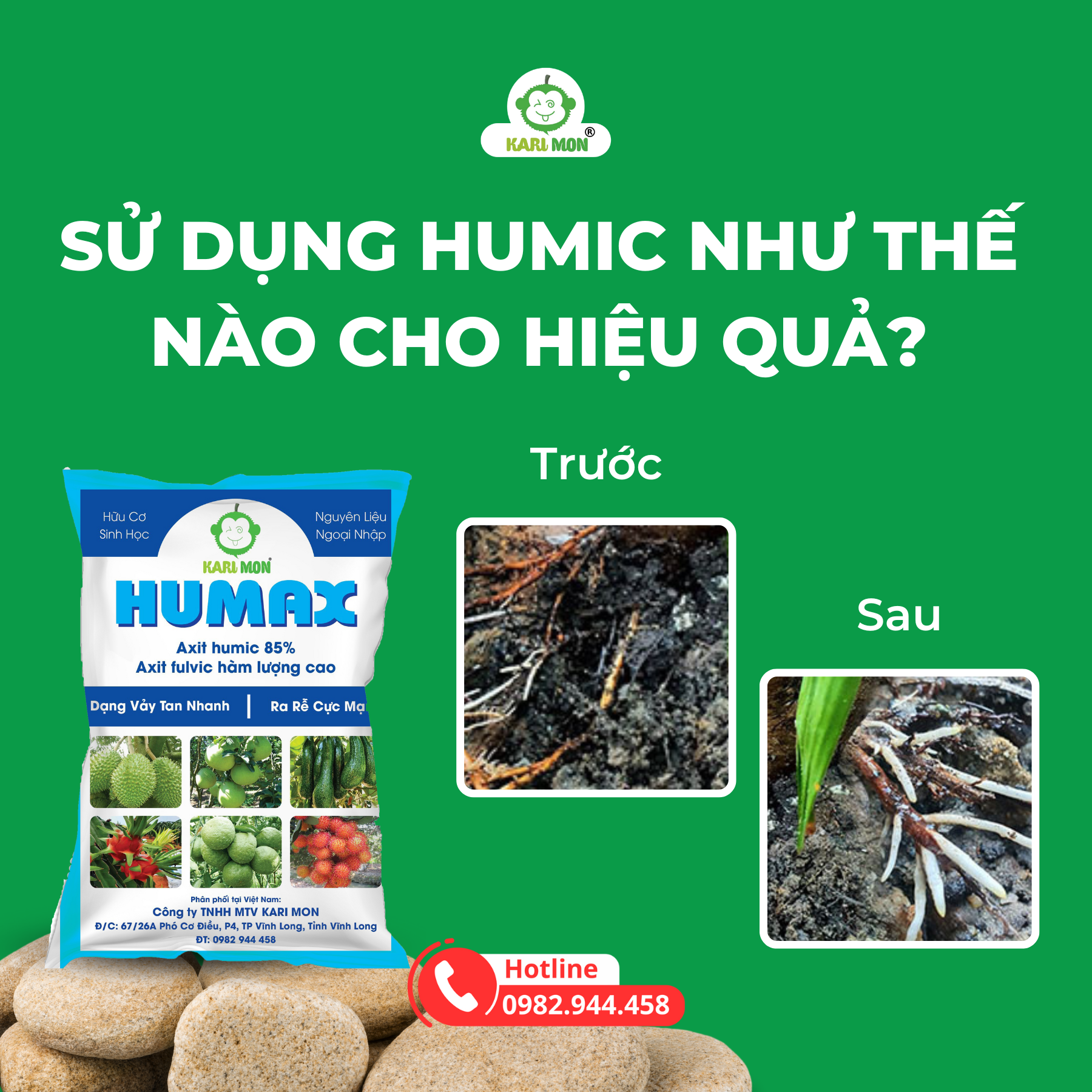 Cách sử dụng Axit Humic hiệu quả trong nông nghiệp