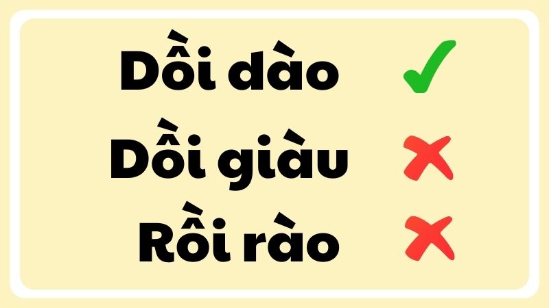 Dồi dào hay dồi giàu hay rồi rào