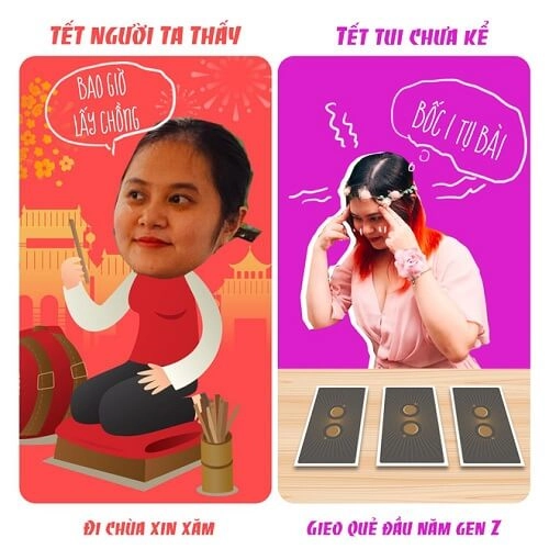 Gửi lời chúc ý nghĩa qua chúc tết meme