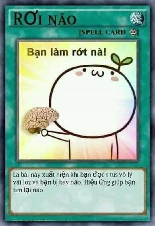 Meme bài chế siêu hài cho những ai yêu thích bài