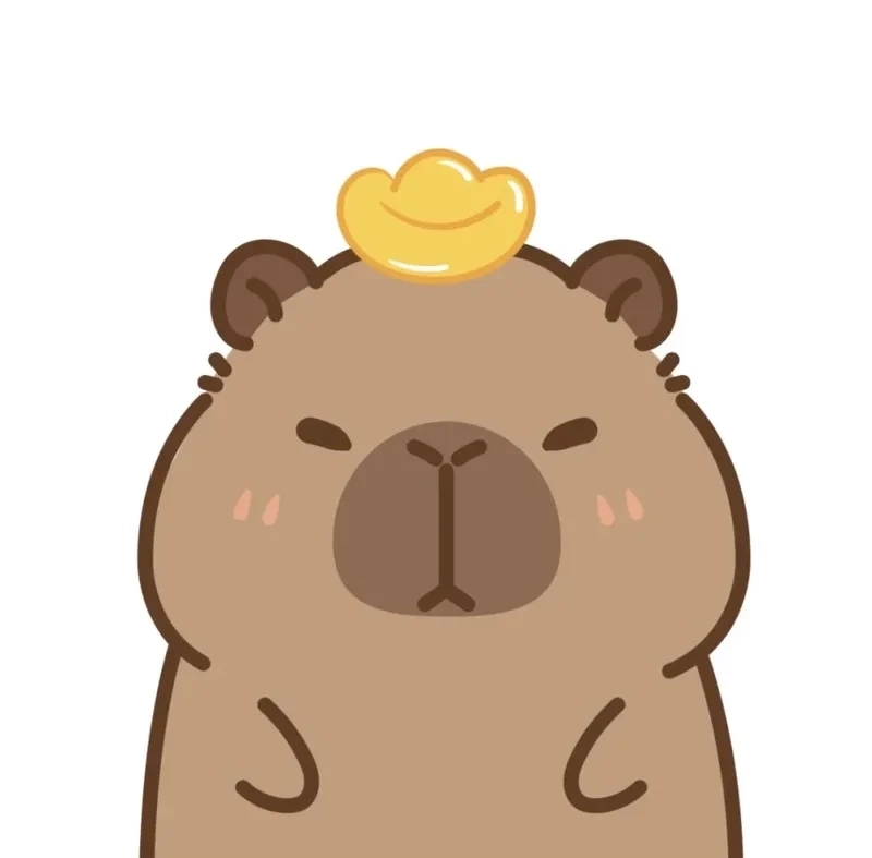 Capybara meme cartoon đáng yêu cho các fan hoạt hình