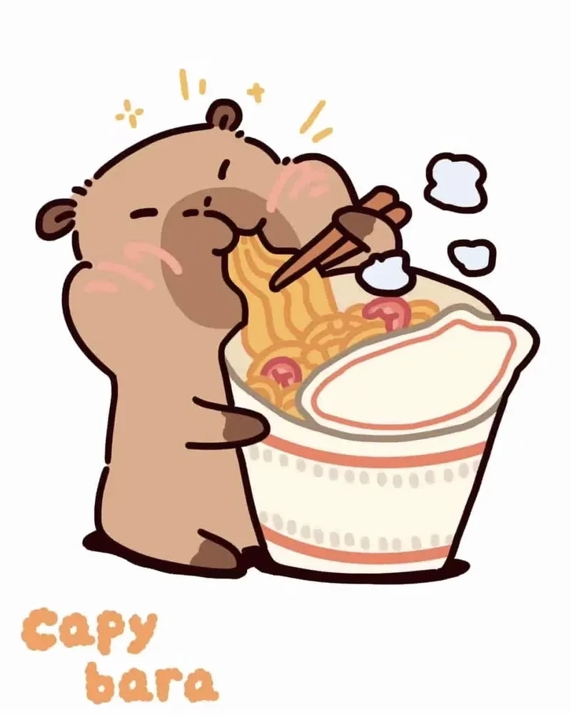 Capybara meme drawing sáng tạo và ngộ nghĩnh