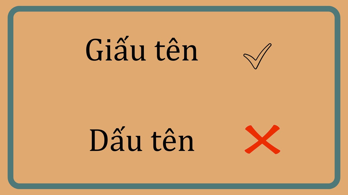 giấu tên hay dấu tên