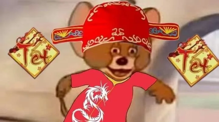 Tom and Jerry avatar meme tết, tạo không khí vui tươi ngày lễ