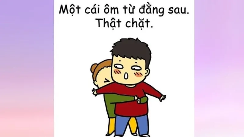 Meme mèo dang tay ôm thể hiện tình cảm chân thành