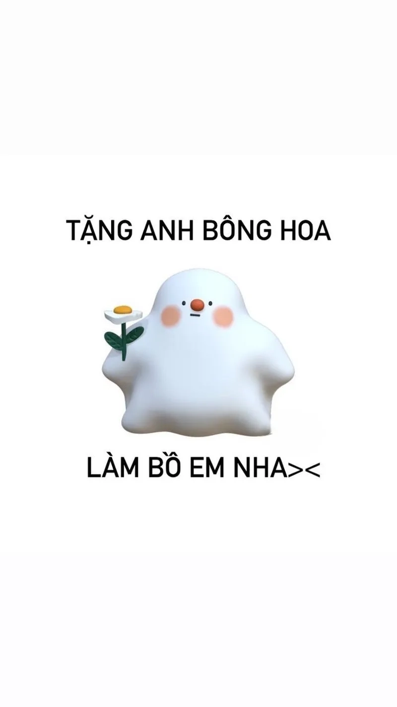 Meme mèo tặng hoa dễ thương này mang đến sự vui nhộn và tình cảm ngọt ngào.