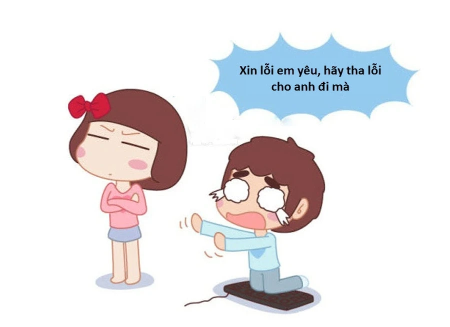 Lời xin lỗi chân thành qua ảnh xin lỗi meme