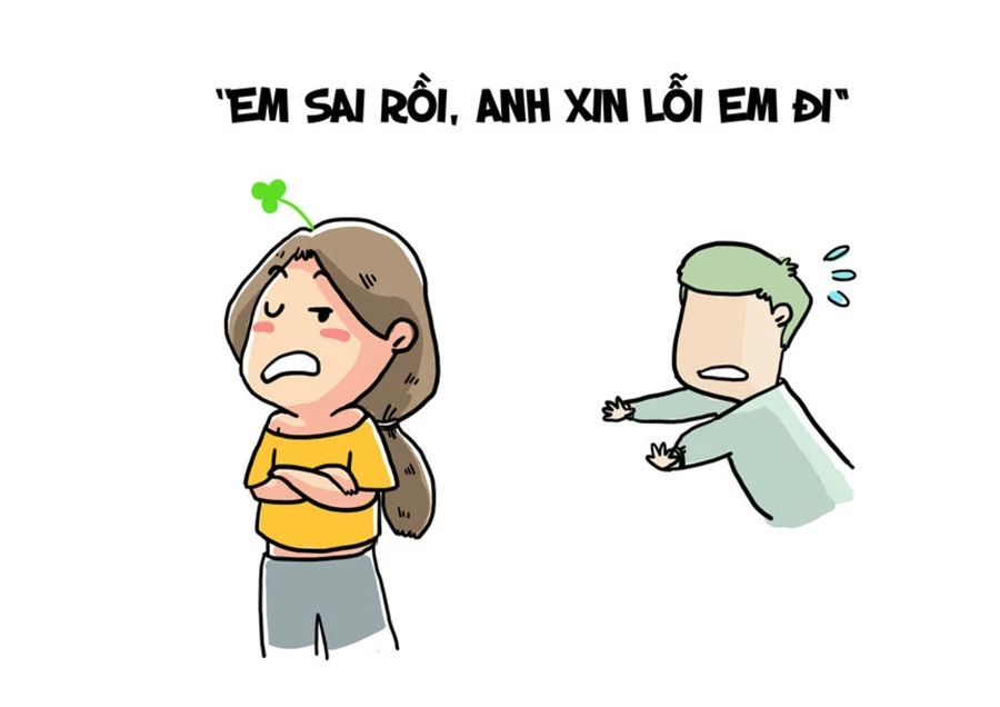 Lời xin lỗi thú vị qua meme quỳ xin lỗi siêu hài