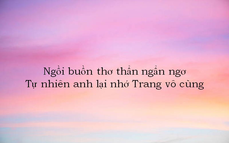 Thả thính tên Trang