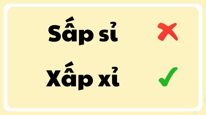 xấp xỉ hay sấp sỉ